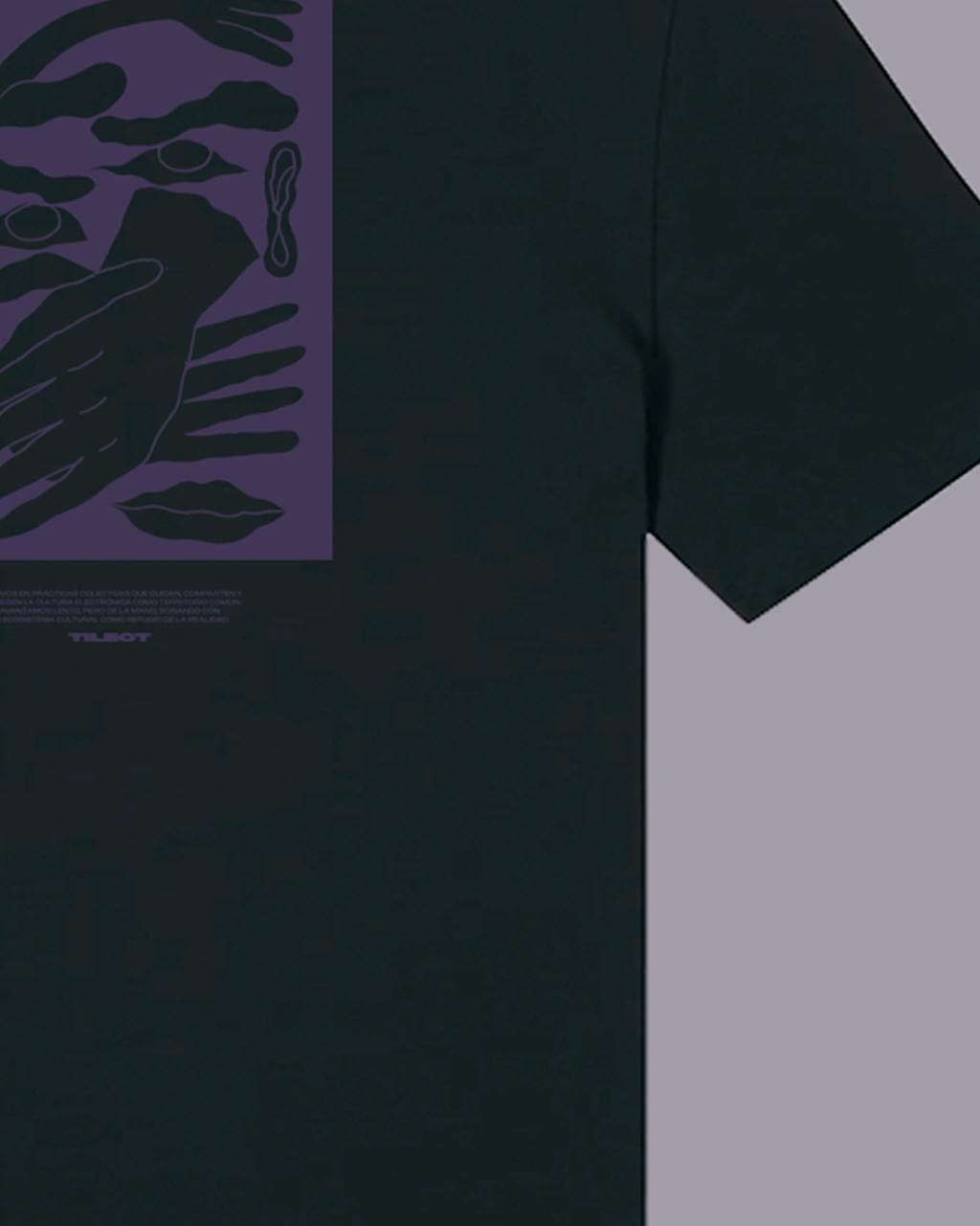Short sleeve t-shirt detail with Tilect artwork