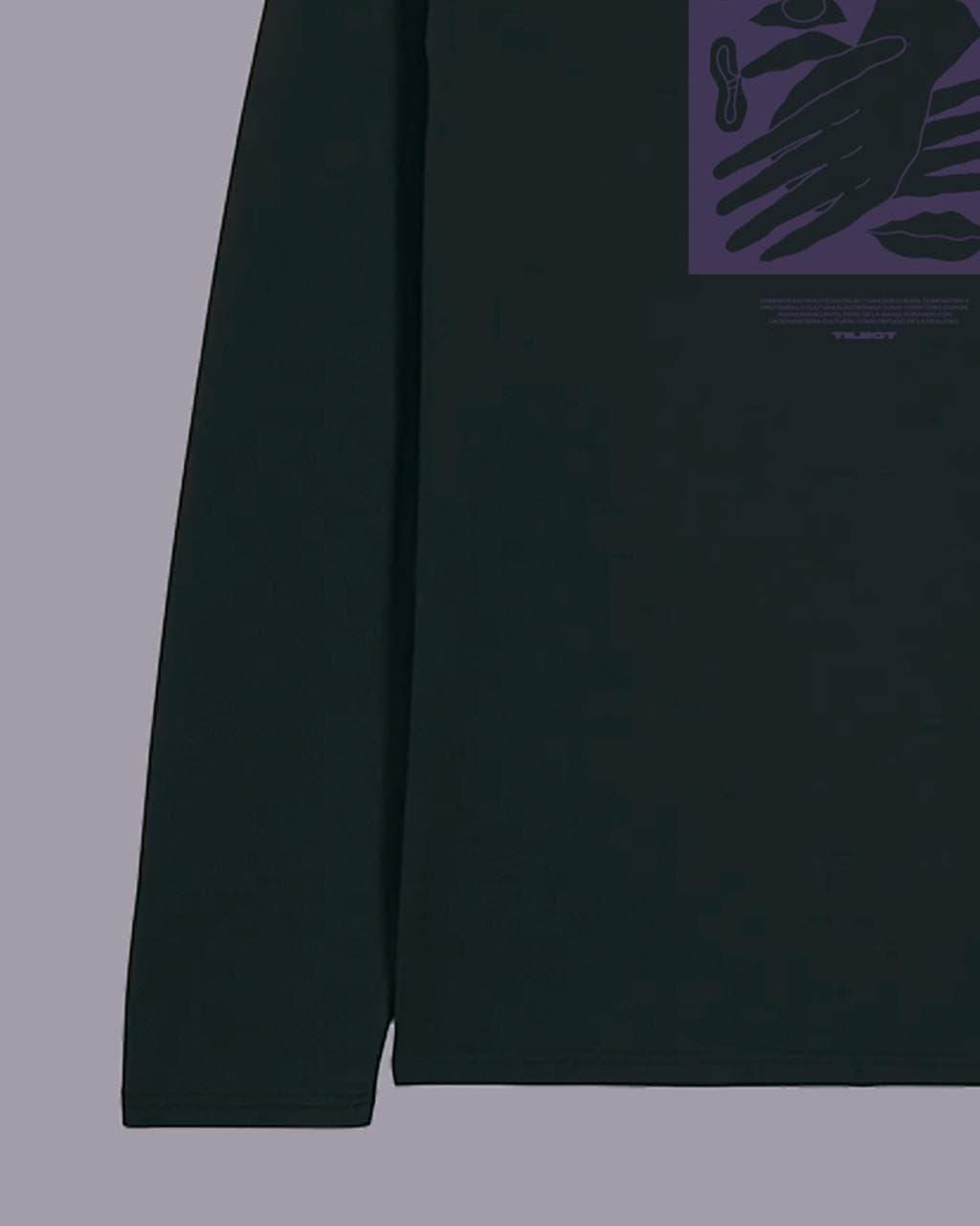 Long sleeve t-shirt detail with Tilect artwork